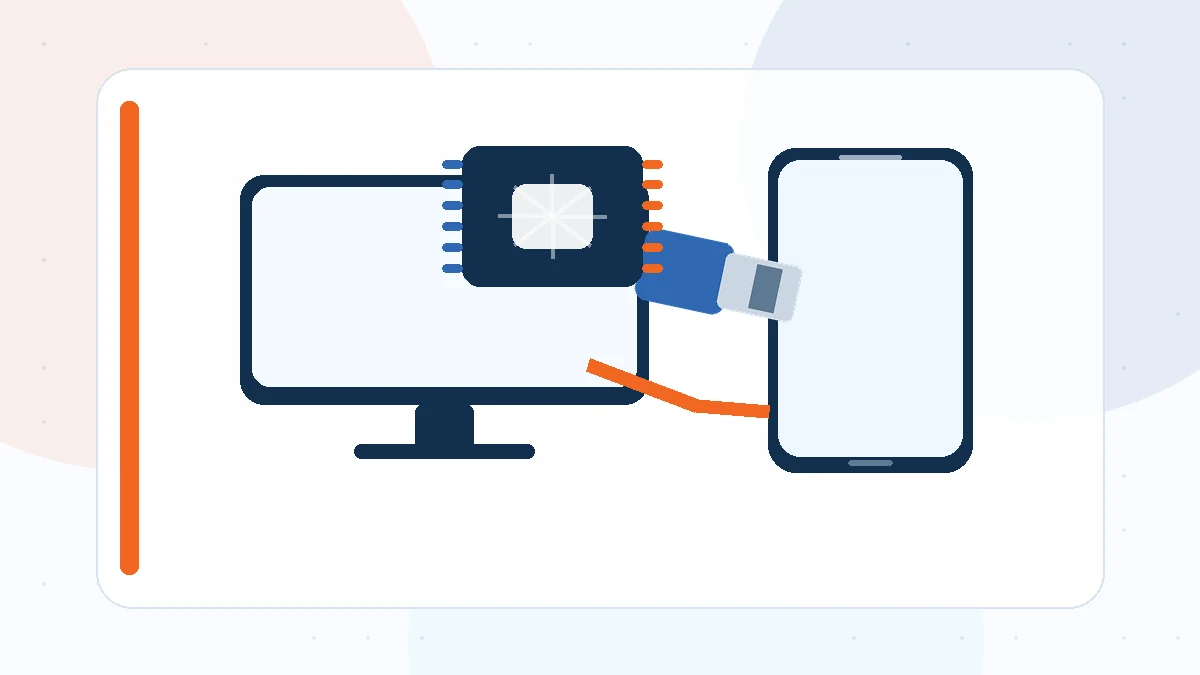 MediaTek USB driver connection illustration with computer, phone and chip